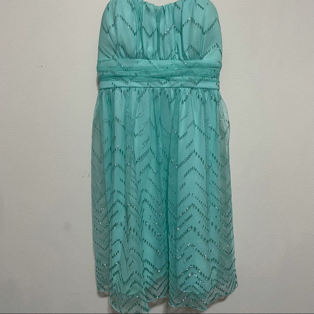 Mint Green Strapless Event Dress